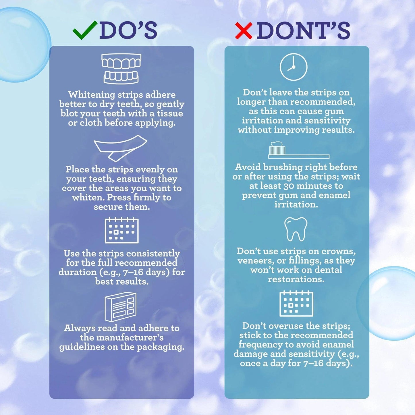 Whitening Strips For teeth (7-day treatment)