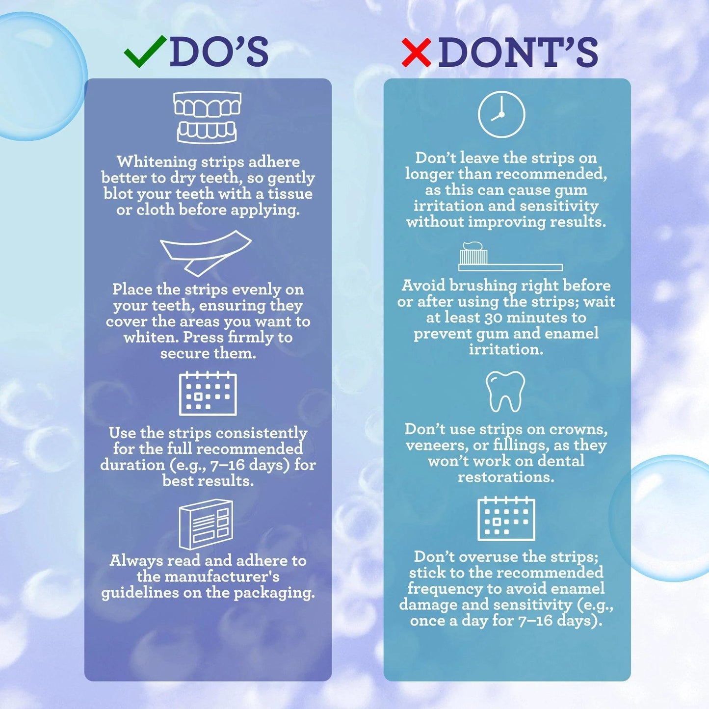Whitening Strips for teeth (16 - Day Treatment)