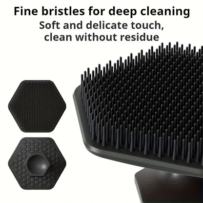 Cepillo de Silicona Portátil para Barba y Rostro
