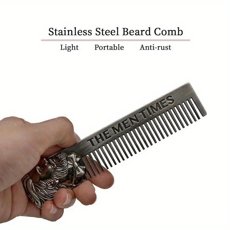 Premium Stainless Steel Beard Comb