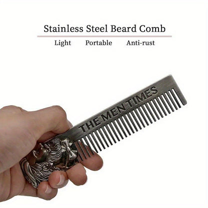 Premium Stainless Steel Beard Comb
