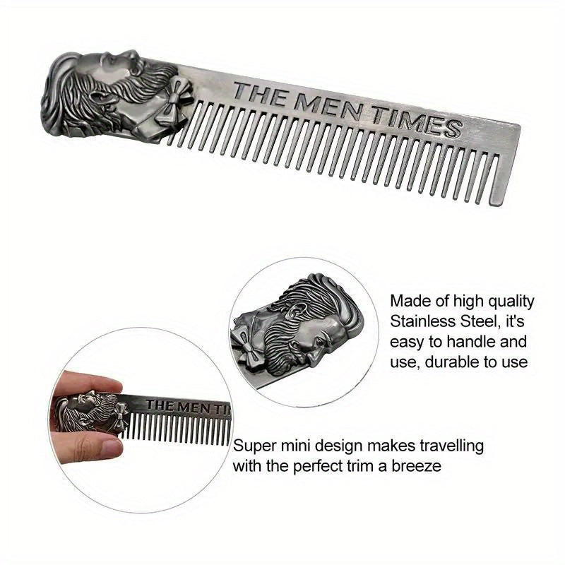 Premium Stainless Steel Beard Comb