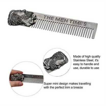 Premium Stainless Steel Beard Comb
