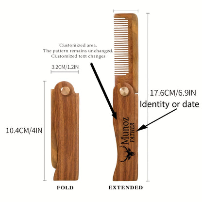 Premium Wooden Beard Comb