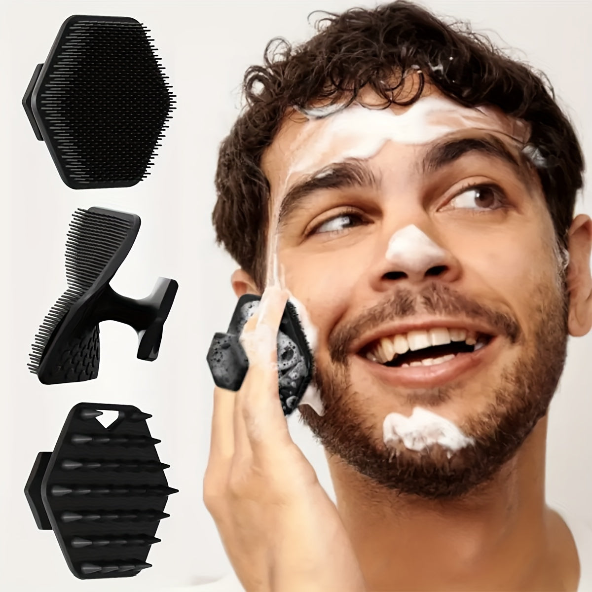 Cepillo de Silicona Portátil para Barba y Rostro
