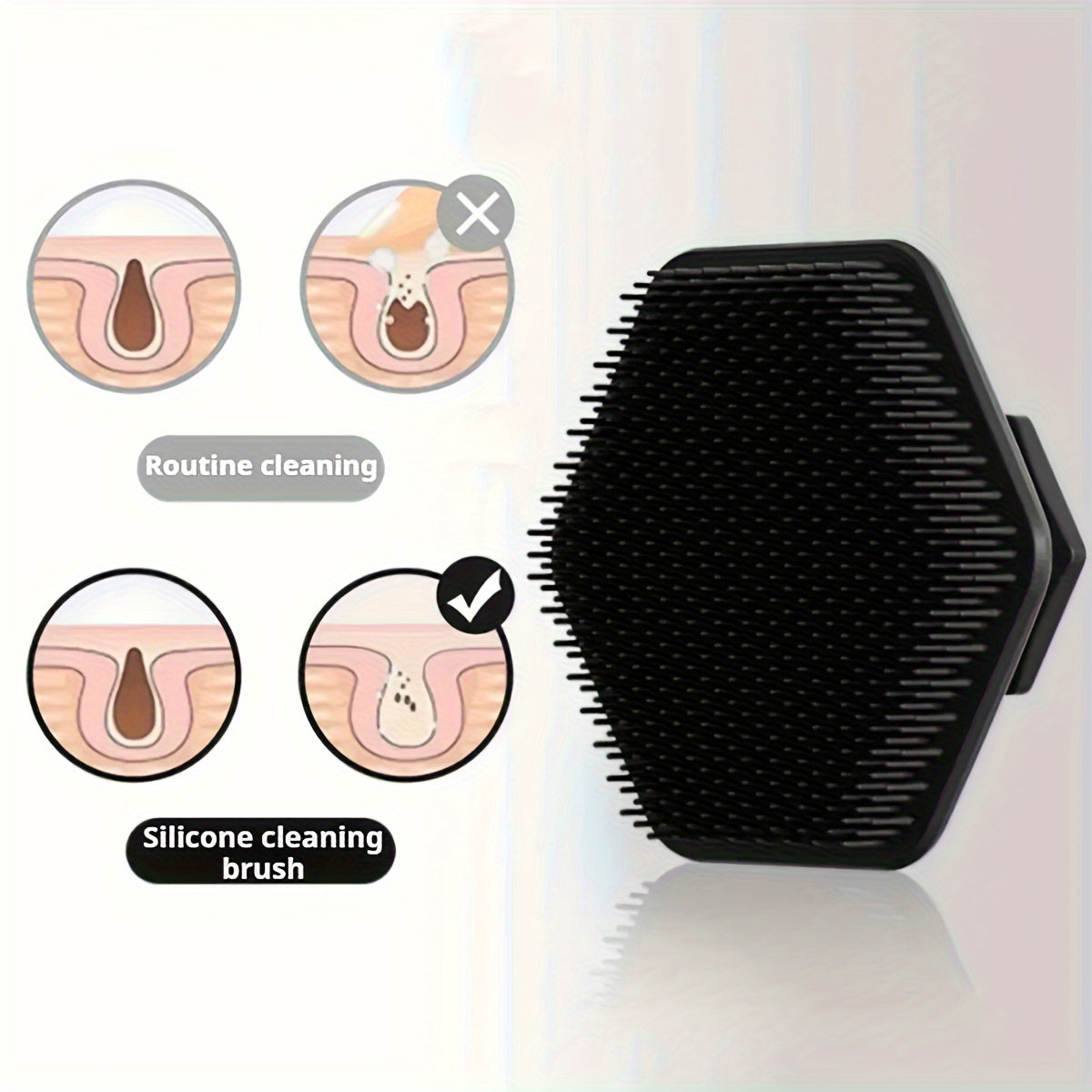 Cepillo de Silicona Portátil para Barba y Rostro