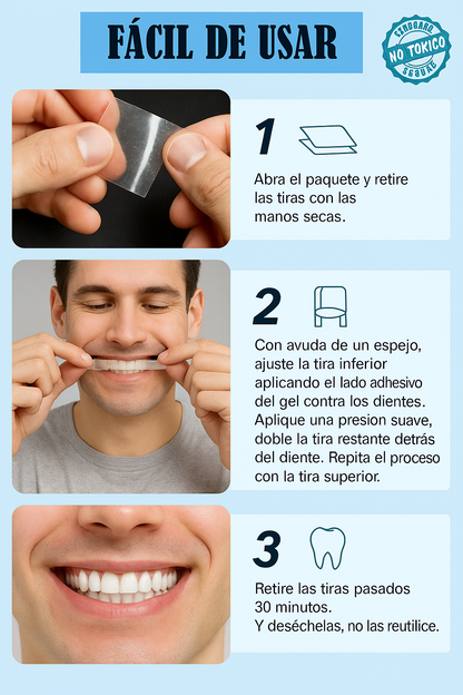 Tiras Blanqueadoras de Dientes 9D